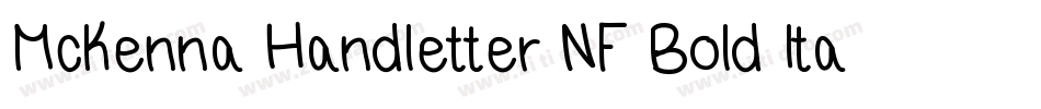 McKenna Handletter NF Bold Italic字体转换